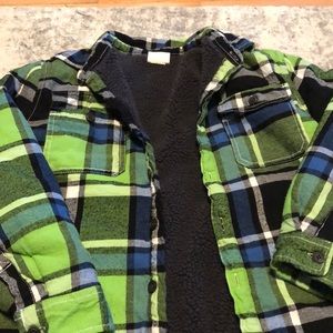 Boys crazy 8 flannel button down shirt large 10/12